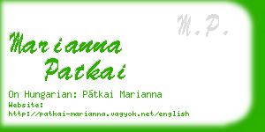 marianna patkai business card